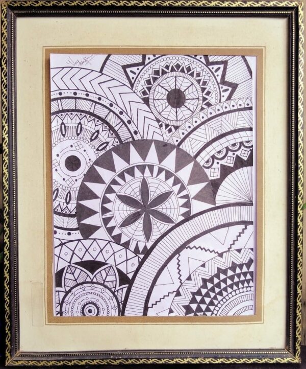 Mandala Art #2 (size A4) [Frame not included]