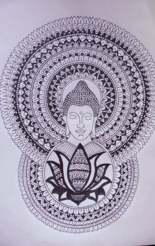 Lord Buddha #2 - Mandala Art (Size A4)