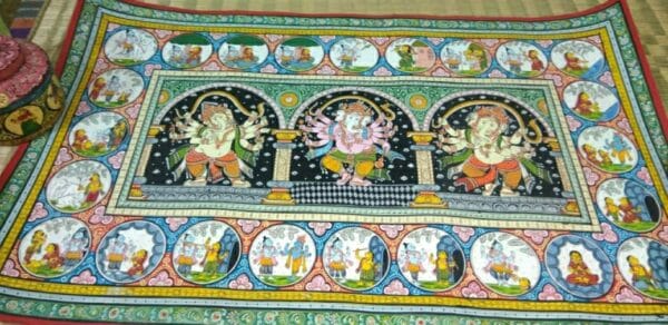 Ganesh Story - Pattachitra painting (3 x 2 feet)