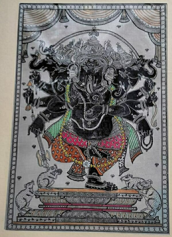 Sri Ganesh - Pattachitra painting (12" x 18")