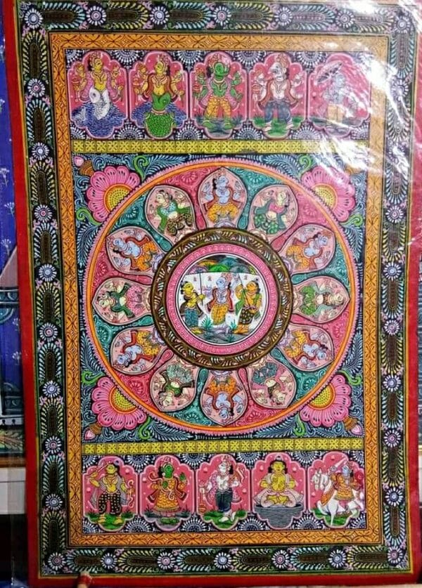 Dashavatar - Pattachitra painting (13" x 19")