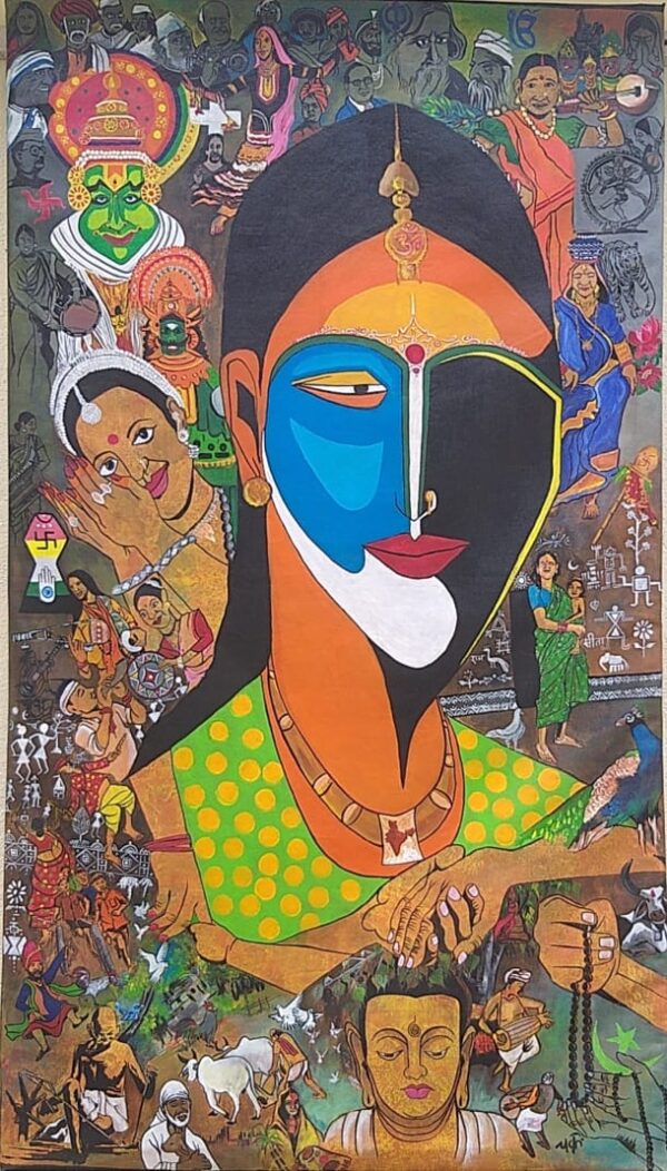 BHARTIYE SANSKRITI- INDIAN ART (30" X 60")