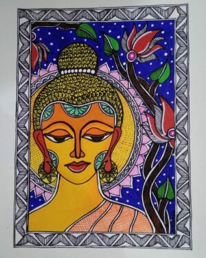 Lord Buddha - Madhubani - Nalinee - 06