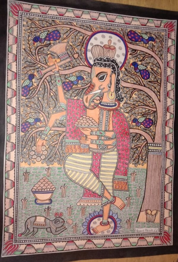 Ganesha - Madhubani painting - Rakesh Paswan - 04