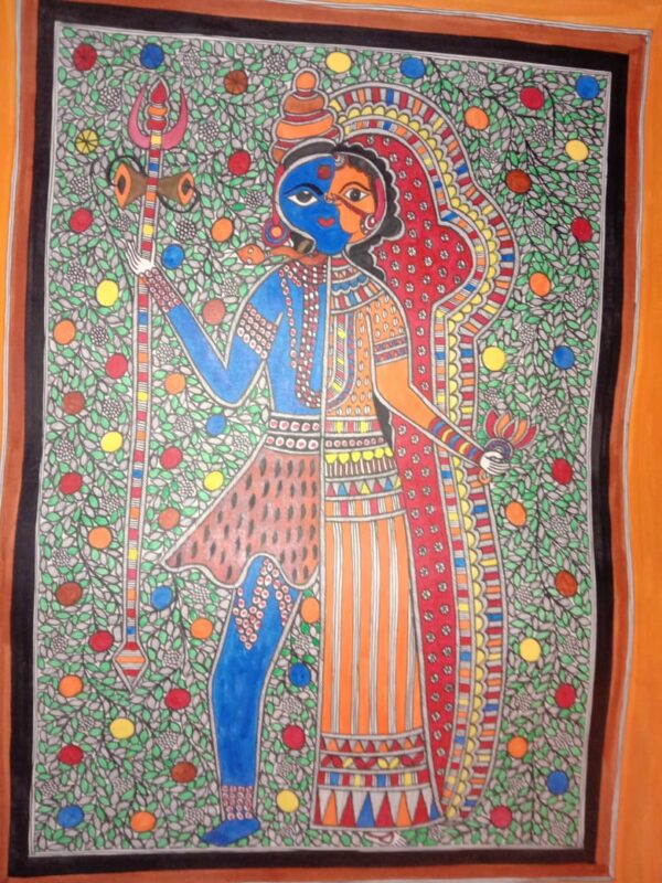 Ardhanarishvar - Madhubani painting - Rakesh Paswan - 05