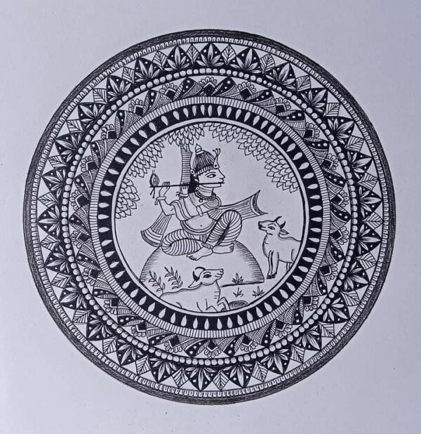 Krishna - Mandala painting - Snehlata - 06