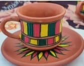 tea cups - Manjusha painting - Sumna Devi - 05