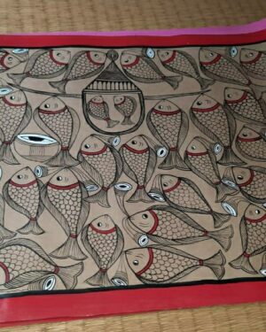 Fish marriage - Pattachitra painting - Amiruddin Chitrakar - 06