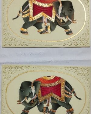 Royal Elephant - Rajasthani Miniature - Mukesh Kumar - 01