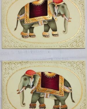 Royal Elephants - Rajasthani Miniature - Mukesh Kumar - 04