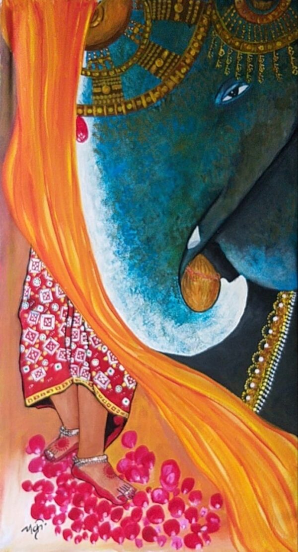 Shree Ganesh- INDIAN ART(21" x 37")