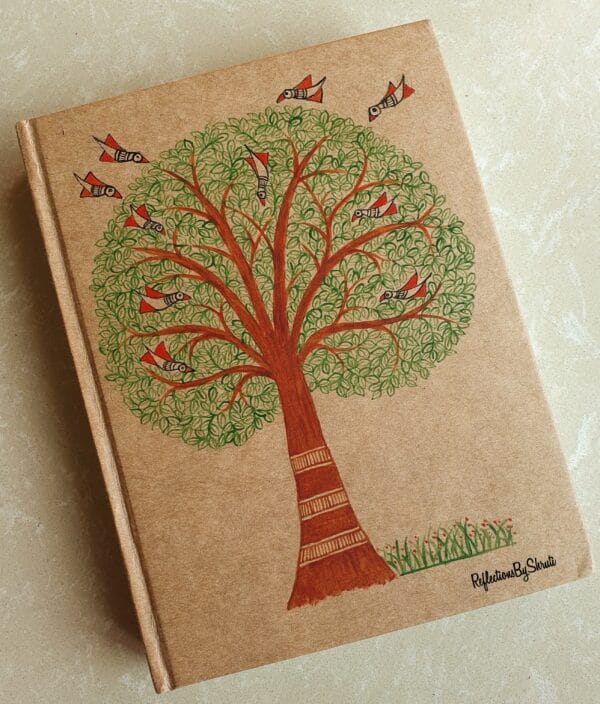 The Tree-nHandmade Paper Hand Painted Journal (6"x8")