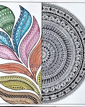 Leaf - mandala art - geetanjali - 46