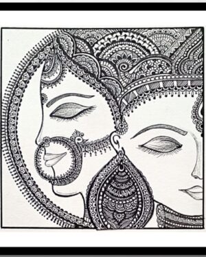 Radha Krishna - mandala art - geetanjali - 60