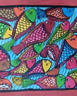 Fish marriage - Patua art - Mohan Chitrakar - 01