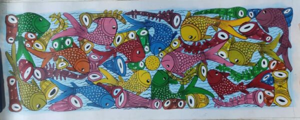 Fish marriage - Patua art - Mohan Chitrakar - 03