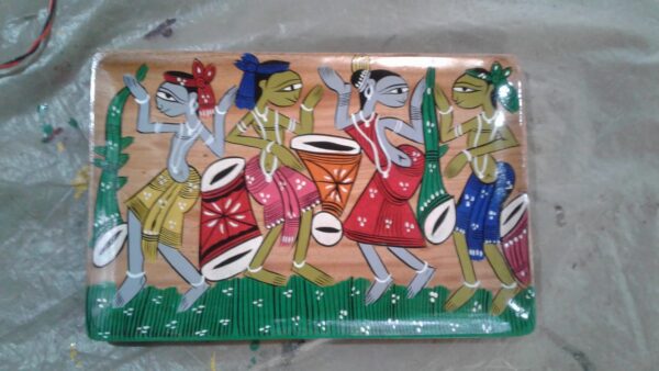 Handpainted Trays - Indian Handicraft - Anur Chitrakar - 03