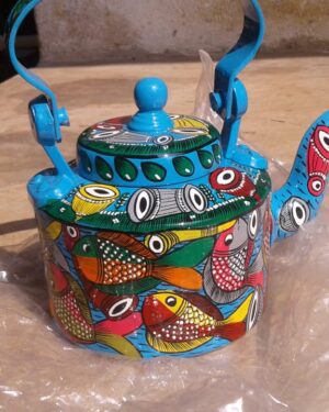 handpainted kettle - Indian Handicraft - Anur Chitrakar - 04