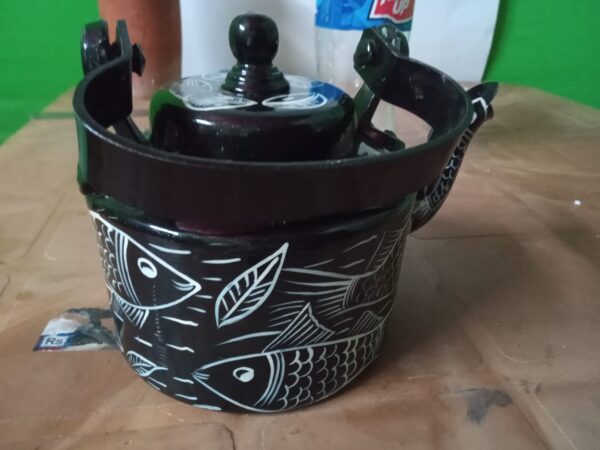 Handpainted Kettle - Indian Handicraft - Anur Chitrakar - 07