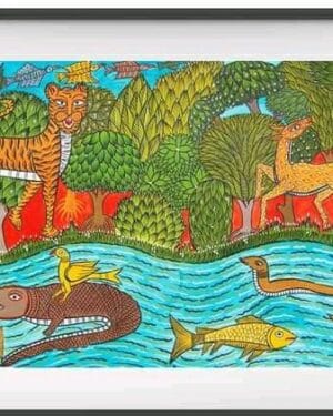 Natural Scenery - Kalighat painting - Bahadur - 05