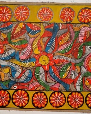 Fish Marriage - Pattachitra painting - Bahadur - 09