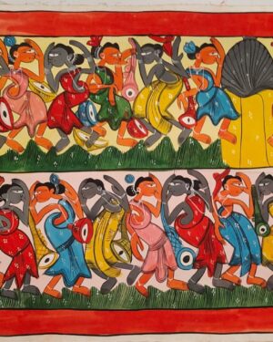 Santhal dance - Pattachitra painting - Bahadur - 11