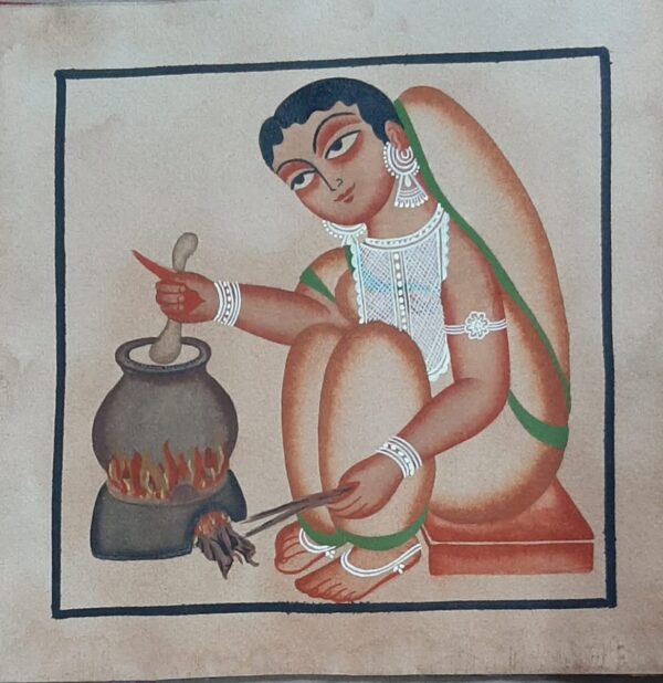 Kalighat painting - Bapi Chitrakar - 01