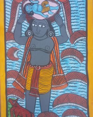 Krishna - Kalighat painting - Jamal Chitrakar - 02