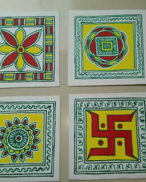 Tea Coasters - Manjusha painting - Indian handicraft - Ekta Sagar - 01