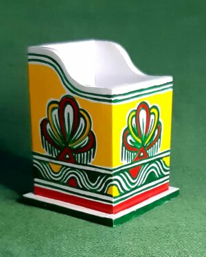 handpainted pen stand - Manjusha painting - Indian handicraft - Pankhuri - 04