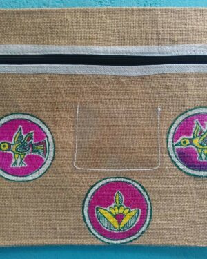 Handpainted Jute bag - Manjusha painting - Indian handicraft - Suma Devi - 02