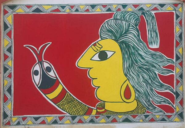 Lord Shiva - Manjusha painting - Pankhuri - 02