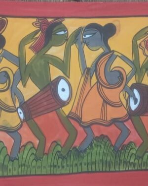 Tribal dance - Pattachitra - Sandhya Chitrakar - 02