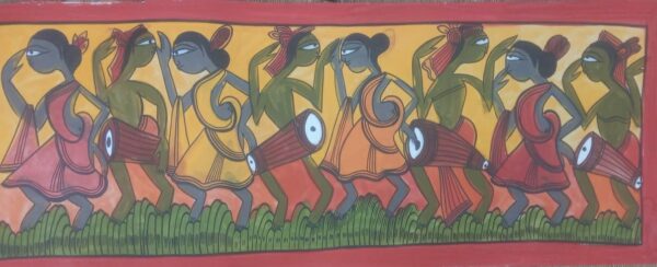 Tribal dance - Pattachitra - Sandhya Chitrakar - 02