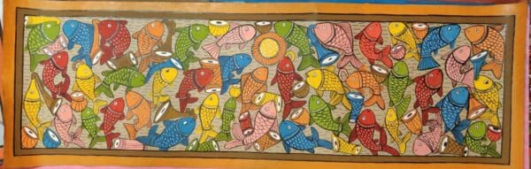 Fish marriage - Patua art - Jaba Chitrakar - 02