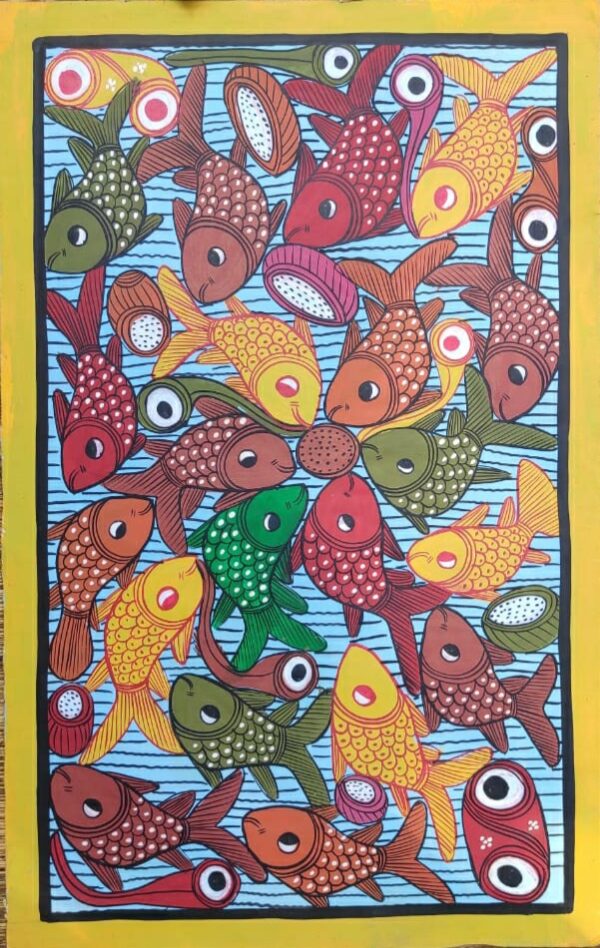 Fish marriage - Patua art - Rahima Chitrakar - 06