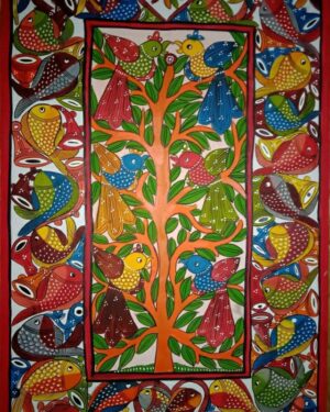 Bird marriage - Patua art - jaharana chitrakar - 01