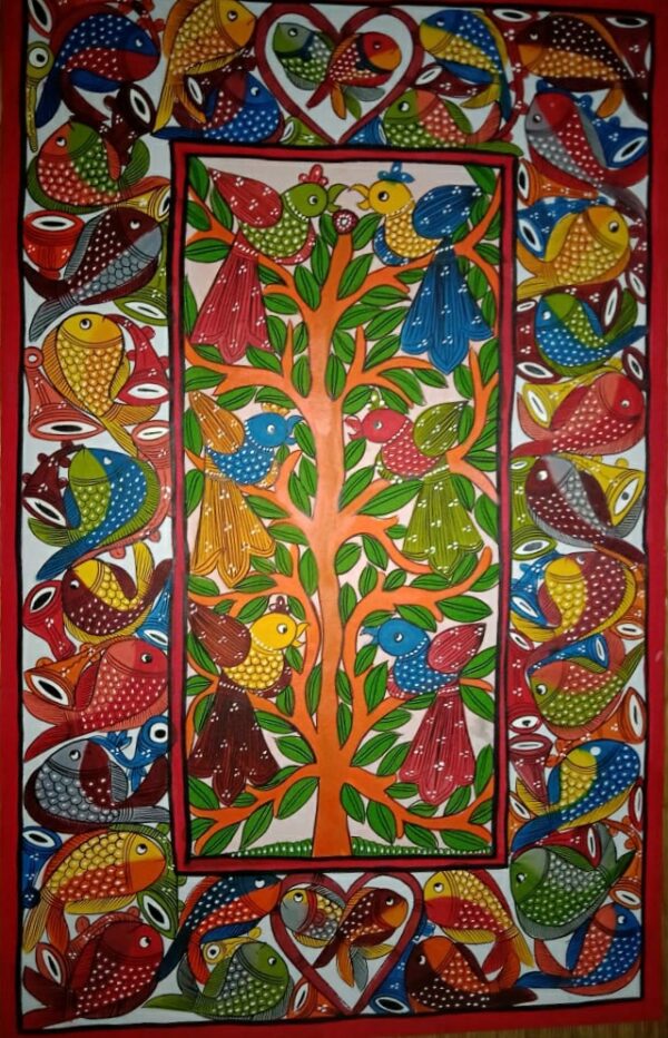 Bird marriage - Patua art - jaharana chitrakar - 01