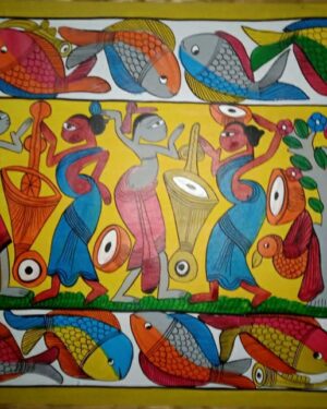 Tribal dance - Patua art - jaharana chitrakar - 02