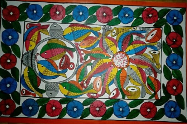 Fish marriage - Patua art - jaharana chitrakar - 05