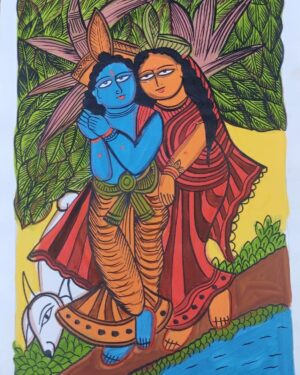 Radha Krishna - Patua art - Madhusudan Chitrakar - 02