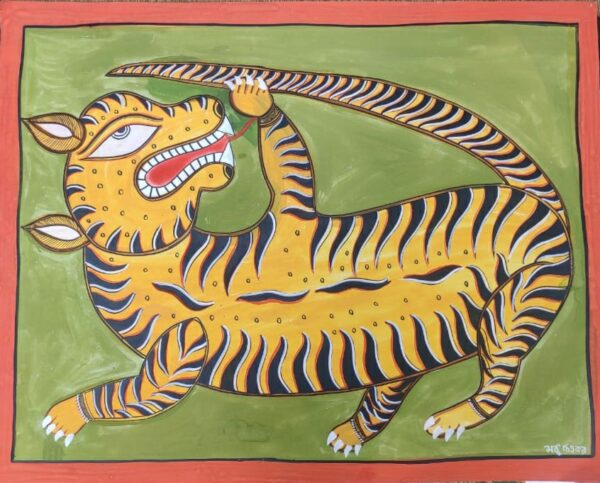 Tiger - Patua/Pattachitra Painting (22" x 28")