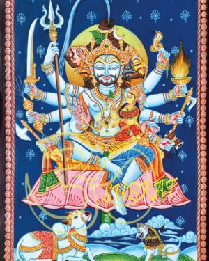 Panchabadra Shiva - Pattachitra painting - Subrat - 03