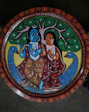 Radha Krishna - kalighat painting - Indian handictraft - Dilu Chitrakar - 01