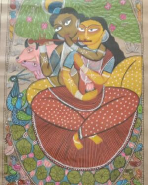 radha krishna - pattachitra painting - Layala Chitrakar - 02