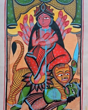 maa durga - pattachitra painting - Layala Chitrakar - 10