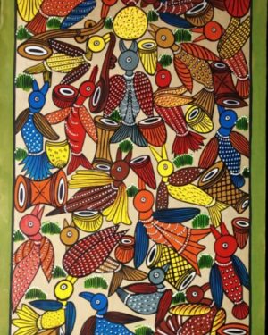 Bird Marriage - Patua art - Madhusudan Chitrakar - 14