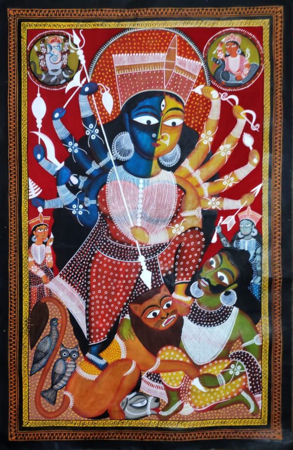 Durga Kalighat Pat Art Rahman Chitrakar 02