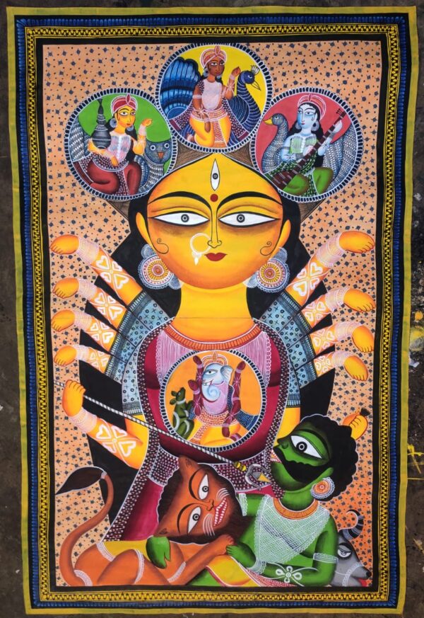 Durga Kalighat Pat Art Rahman Chitrakar 08