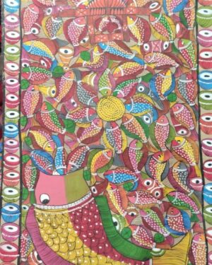 Fish Marriage Kalighat Art Mousumi Chitrakar 01